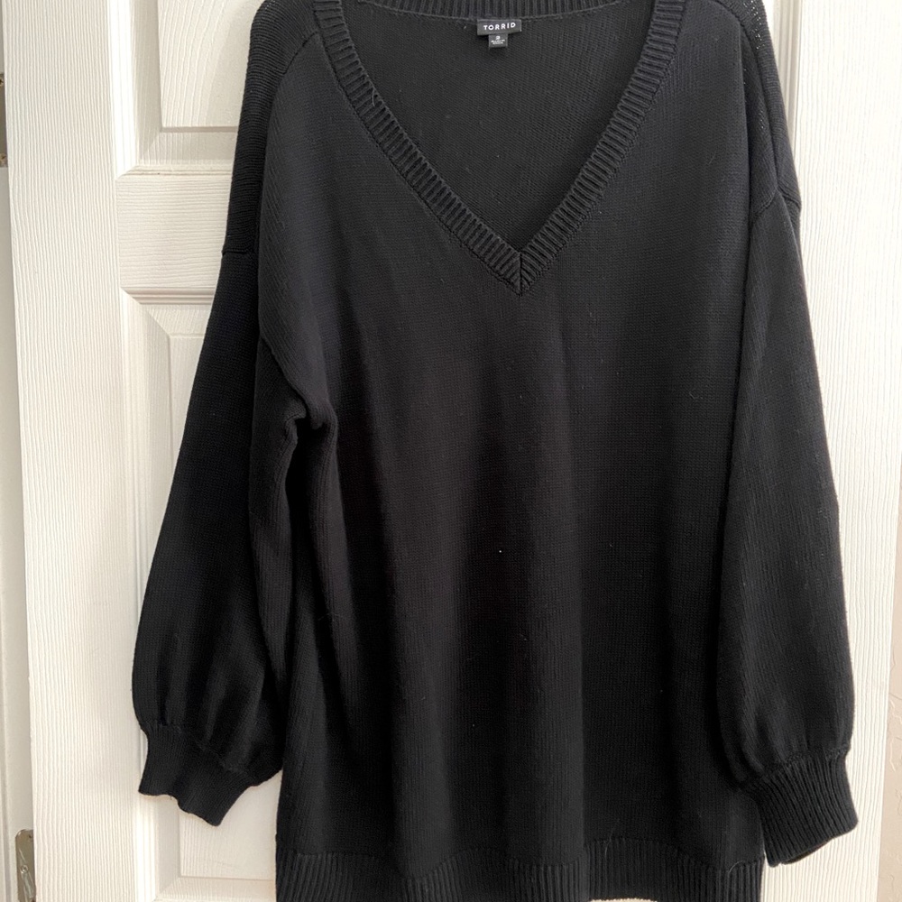 Long sleeve bubble sleeve sweater
